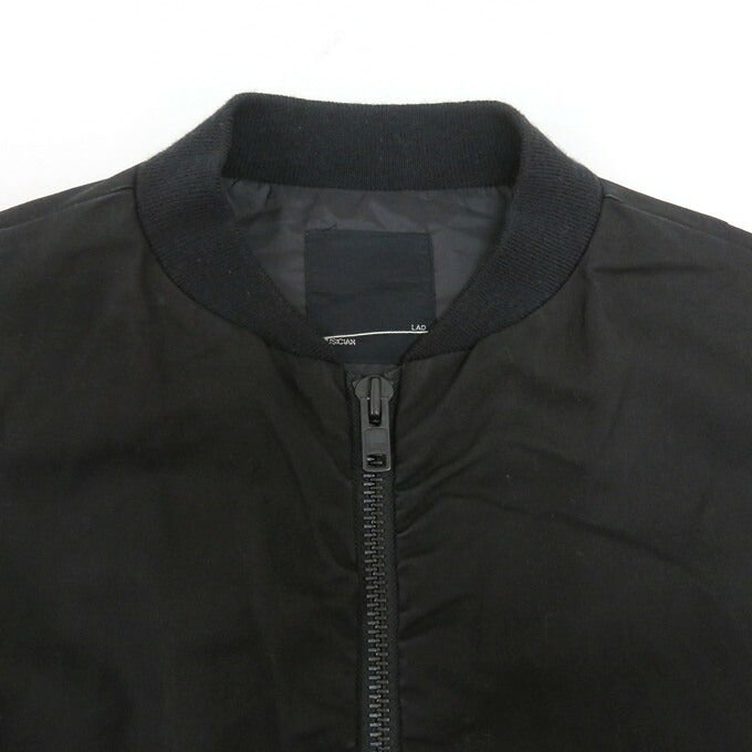 LAD MUSICIAN 18AW Double Army Cloth Bomber Black Size 46