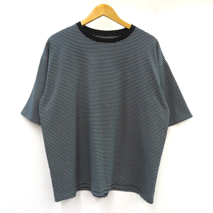 MINEDENIM Micro Border Loose Crewneck T-Shirt Multi Size M