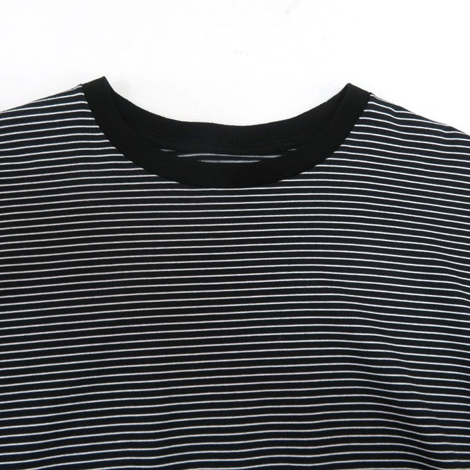 MINEDENIM Micro Border Loose Crewneck T-Shirt Multi Size M