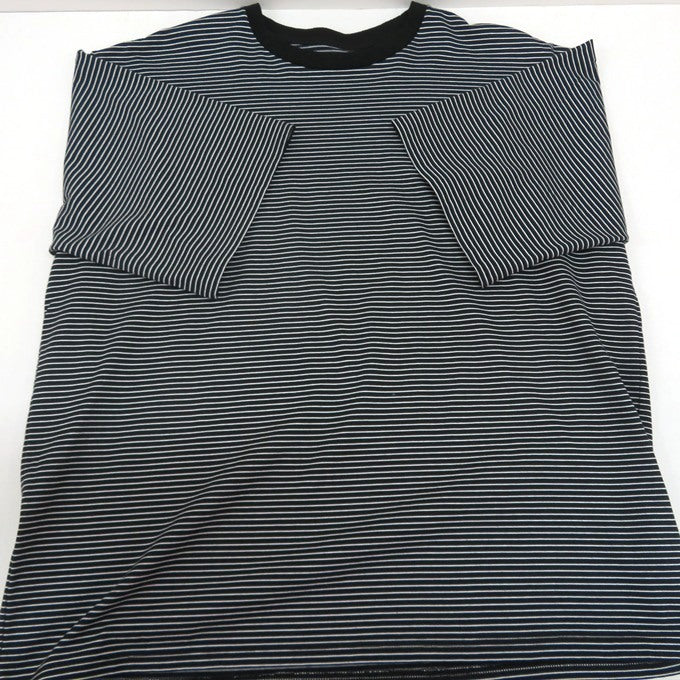 MINEDENIM Micro Border Loose Crewneck T-Shirt Multi Size M