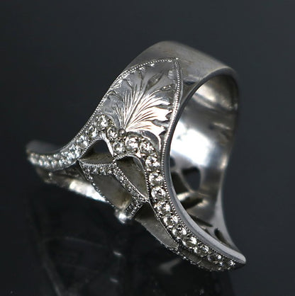 Loree Rodkin 18K WG Pave Diamond Ring Size ONE SIZE