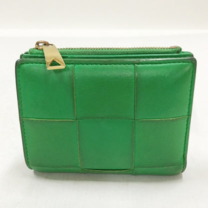 BOTTEGA VENETA Cassette Bi-Fold Wallet Green Size ONE SIZE