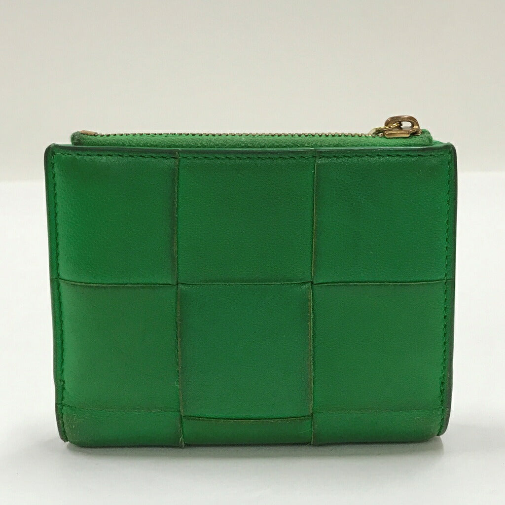 BOTTEGA VENETA Cassette Bi-Fold Wallet Green Size ONE SIZE