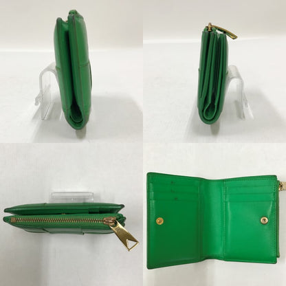 BOTTEGA VENETA Cassette Bi-Fold Wallet Green Size ONE SIZE