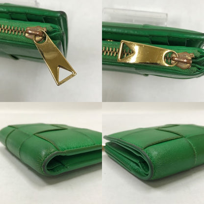 BOTTEGA VENETA Cassette Bi-Fold Wallet Green Size ONE SIZE