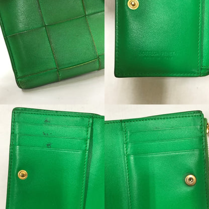 BOTTEGA VENETA Cassette Bi-Fold Wallet Green Size ONE SIZE