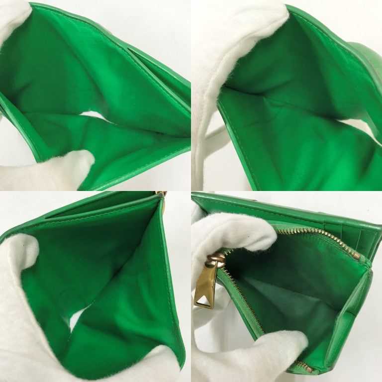 BOTTEGA VENETA Cassette Bi-Fold Wallet Green Size ONE SIZE