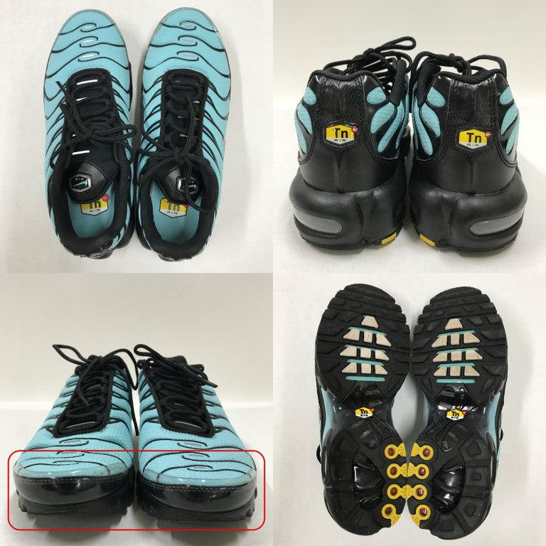 NIKE Air Max Plus Aqua Metallic Silver Sneakers Size 26.5