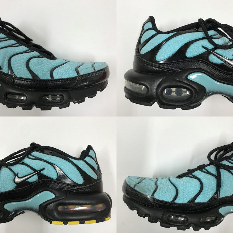 NIKE Air Max Plus Aqua Metallic Silver Sneakers Size 26.5