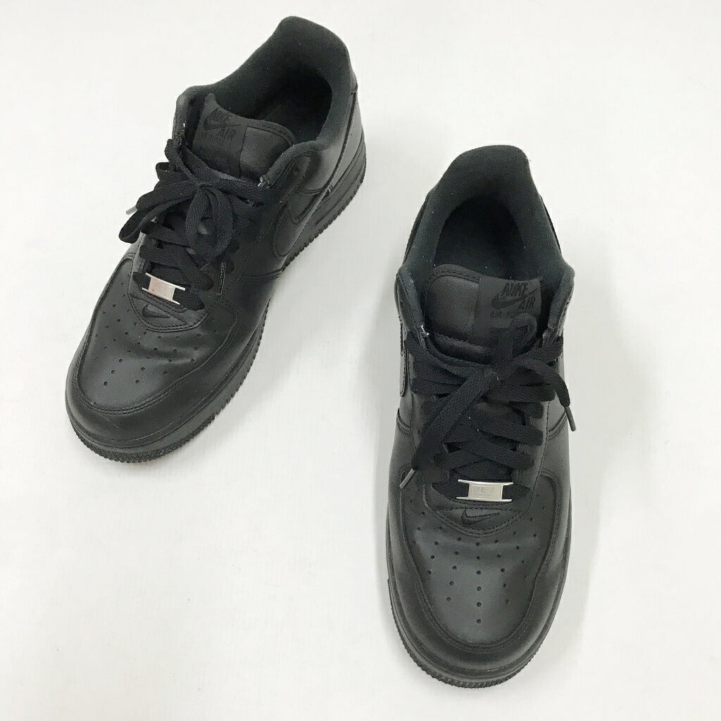 NIKE x Supreme Air Force 1 Low Black Sneakers Size 27.5