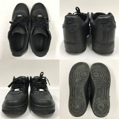 NIKE x Supreme Air Force 1 Low Black Sneakers Size 27.5