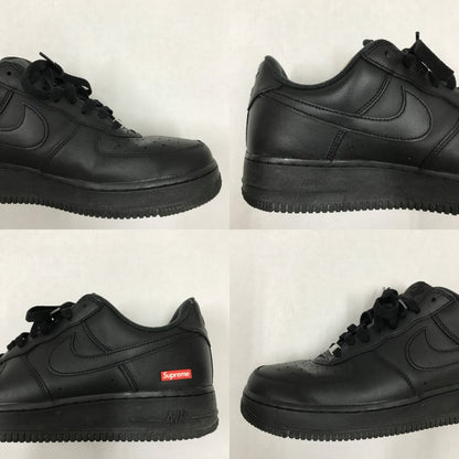 NIKE x Supreme Air Force 1 Low Black Sneakers Size 27.5