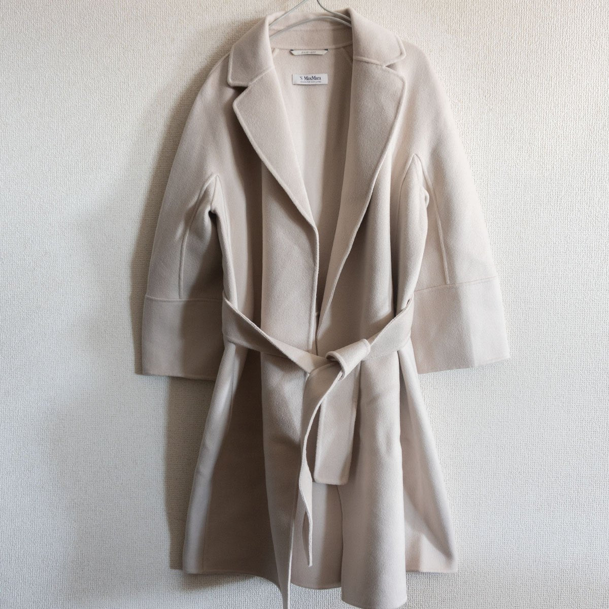 S MAX MARA CUCITO A MANO Belted Double-faced Coat Size 34