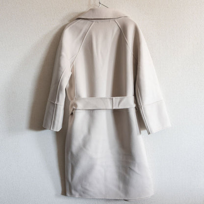 S MAX MARA CUCITO A MANO Belted Double-faced Coat Size 34