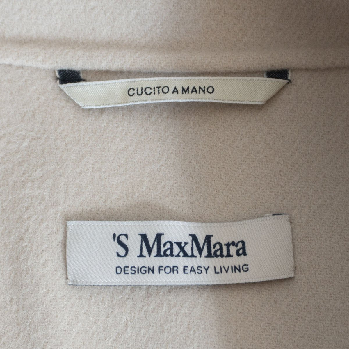 S MAX MARA CUCITO A MANO Belted Double-faced Coat Size 34