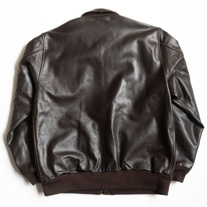 Avirex A-2 Horsehide Flight Jacket Brown Size 44