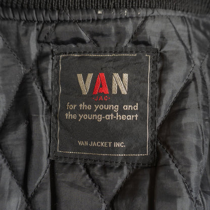 VAN JAC Leather-sleeved varsity jacket Size M