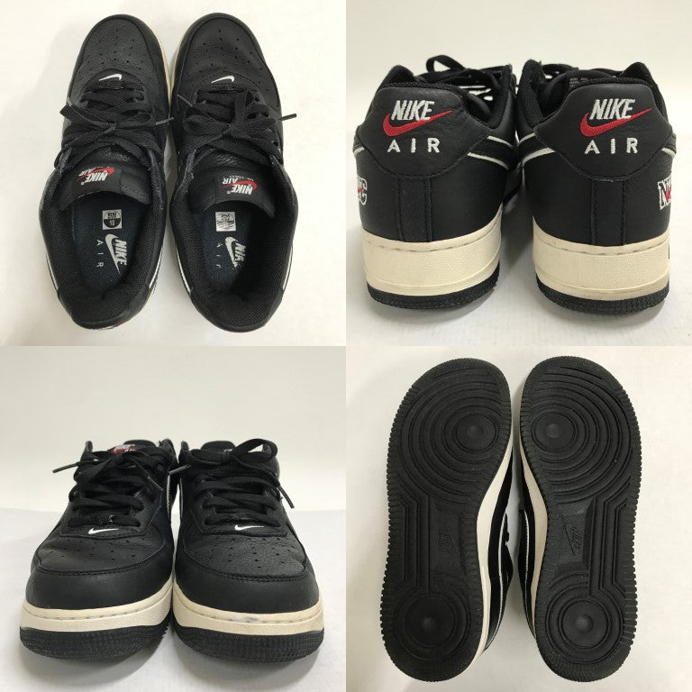 NIKE Air Force 1 Low Retro 'NYC' Black Sneakers Size 28