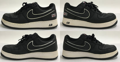 NIKE Air Force 1 Low Retro 'NYC' Black Sneakers Size 28