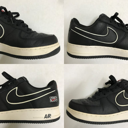 NIKE Air Force 1 Low Retro 'NYC' Black Sneakers Size 28