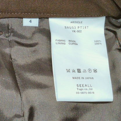 SEEALL 25SS Wool Baggy Shorts Brown Size 4