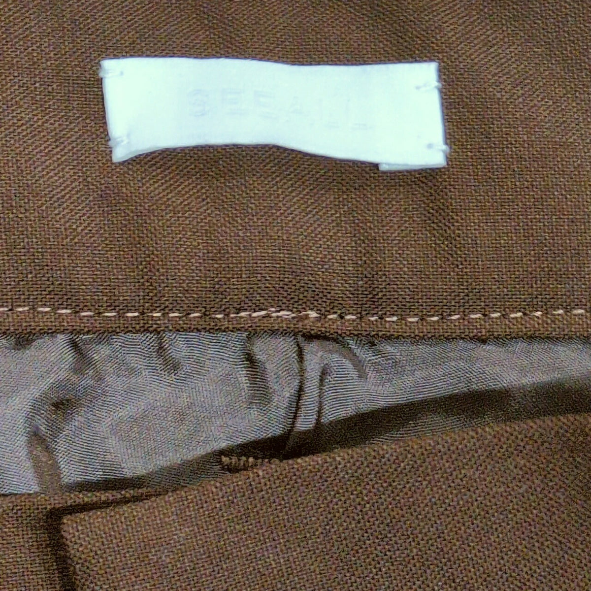 SEEALL 25SS Wool Baggy Shorts Brown Size 4