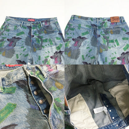 Supreme All Dogs Go To Heaven Loose Fit Jeans Blue Size 36
