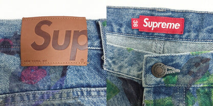 Supreme All Dogs Go To Heaven Loose Fit Jeans Blue Size 36