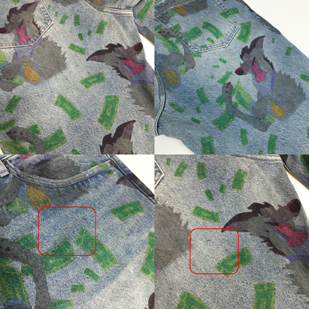 Supreme All Dogs Go To Heaven Loose Fit Jeans Blue Size 36