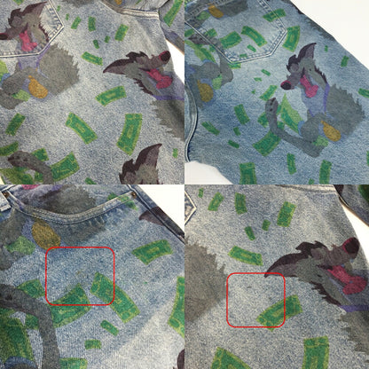 Supreme All Dogs Go To Heaven Loose Fit Jeans Blue Size 36