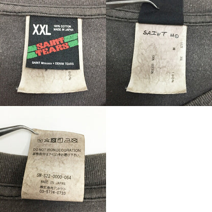 SAINT MICHAEL x DENIM TEARS FACES T-Shirt Gray Size XXL