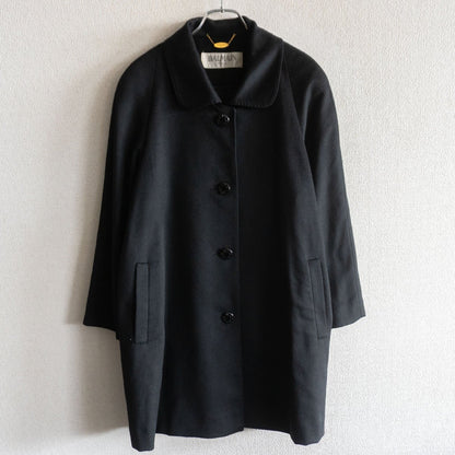 BALMAIN Cashmere Silk Lined Half Coat Black Size L
