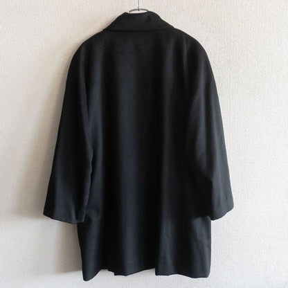 BALMAIN Cashmere Silk Lined Half Coat Black Size L