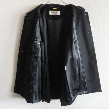 BALMAIN Cashmere Silk Lined Half Coat Black Size L