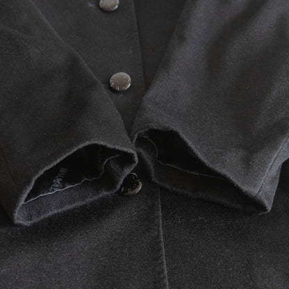 BALMAIN Cashmere Silk Lined Half Coat Black Size L