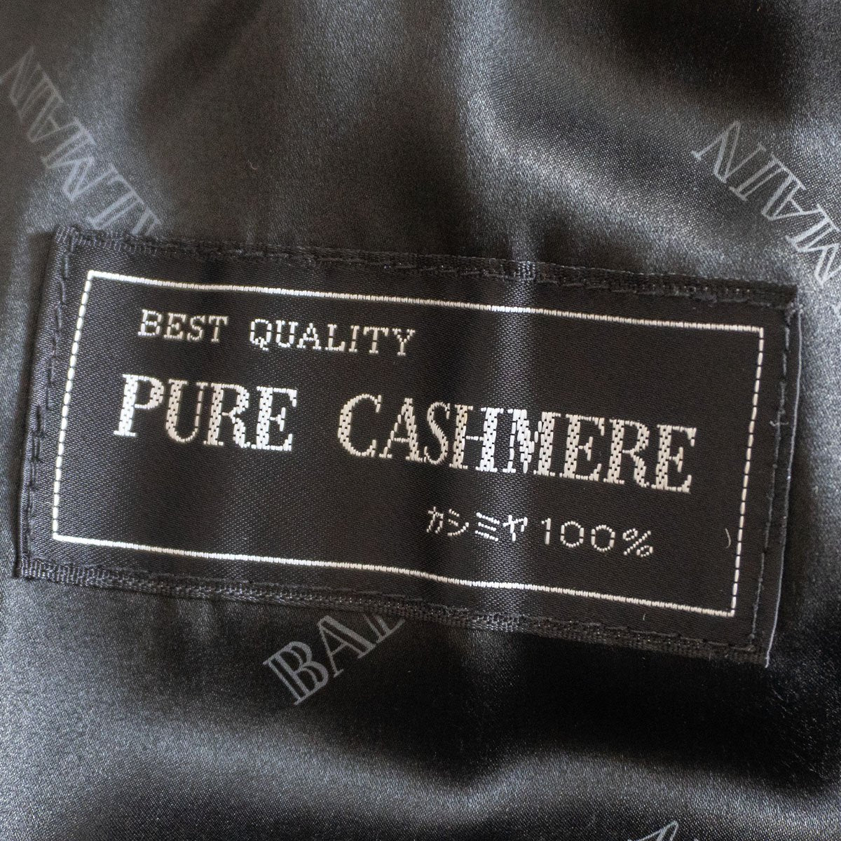 BALMAIN Cashmere Silk Lined Half Coat Black Size L