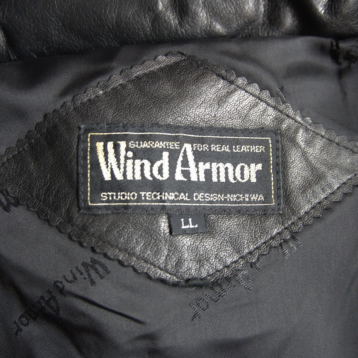 WIND ARMOR Leather Down Jacket Size LL