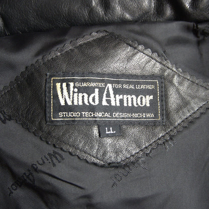WIND ARMOR Leather Down Jacket Size LL