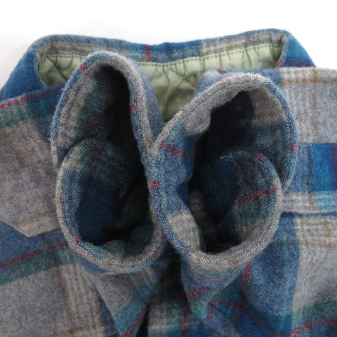PENDLETON Wool Check Shirt Blue Size XL