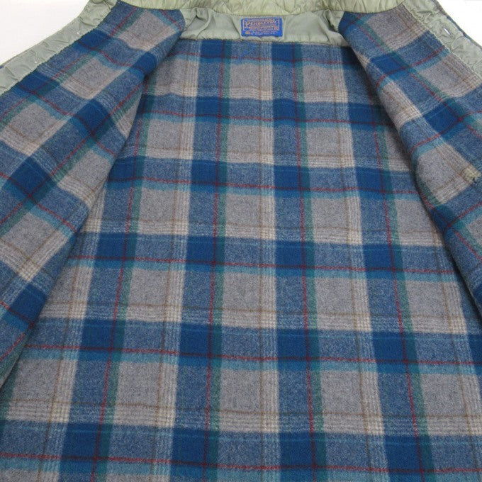 PENDLETON Wool Check Shirt Blue Size XL