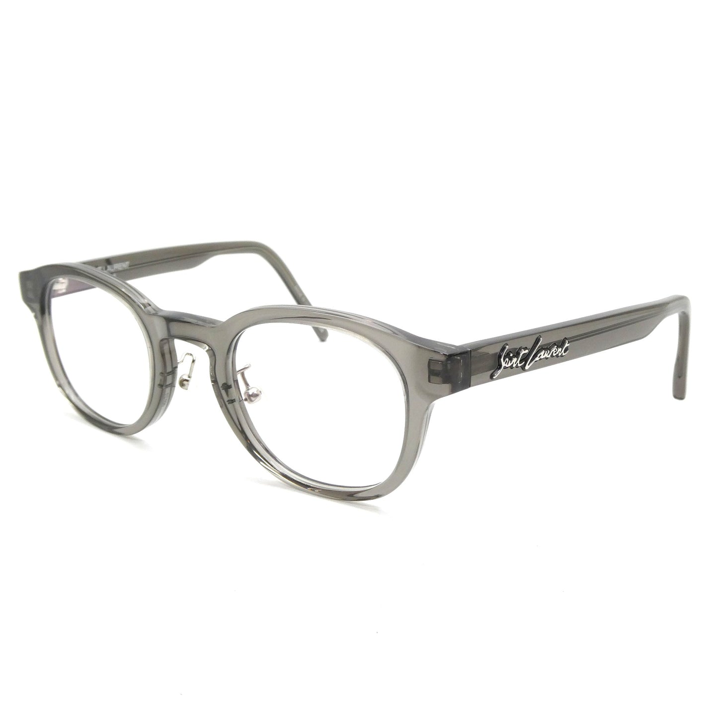 SAINT LAURENT Grey Smoke Clear Lens Glasses Size ONE SIZE