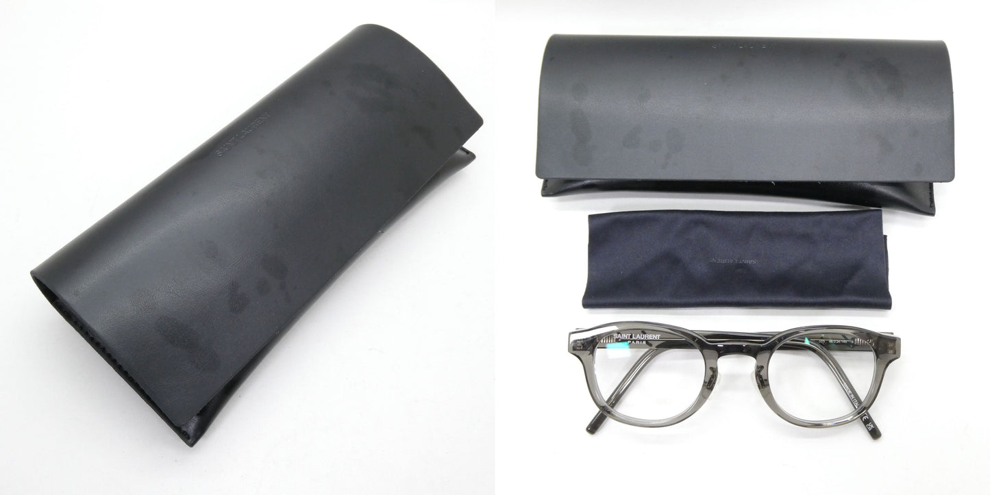 SAINT LAURENT Grey Smoke Clear Lens Glasses Size ONE SIZE