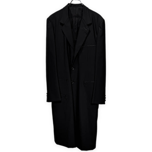 Y's BANG ON! Wool Tropical Chain Chesterfield Coat Size 2
