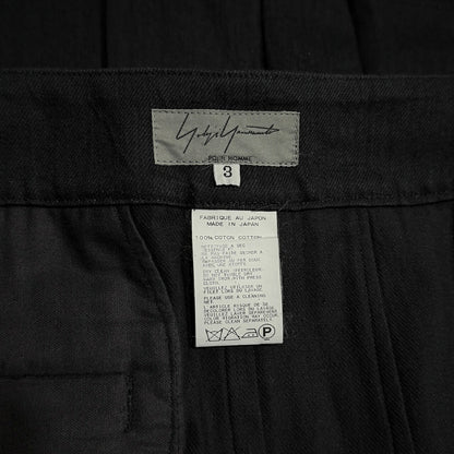 Yohji Yamamoto Pour Homme 16AW Black Kilt Denim Size 3