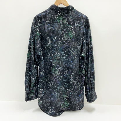 LAD MUSICIAN Black Floral Big Shirt Size 44
