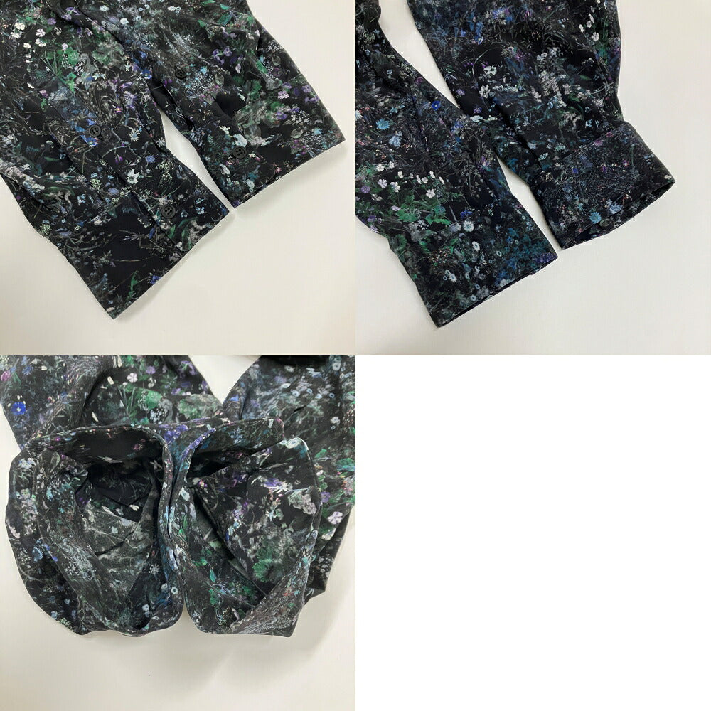 LAD MUSICIAN Black Floral Big Shirt Size 44