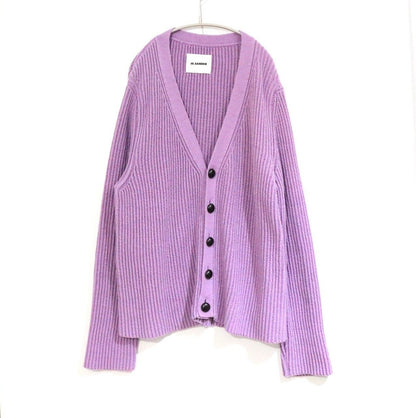 JIL SANDER 22AW Low Gauge Wool Cardigan Purple Size 52