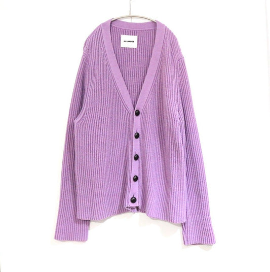 JIL SANDER 22AW Low Gauge Wool Cardigan Purple Size 52