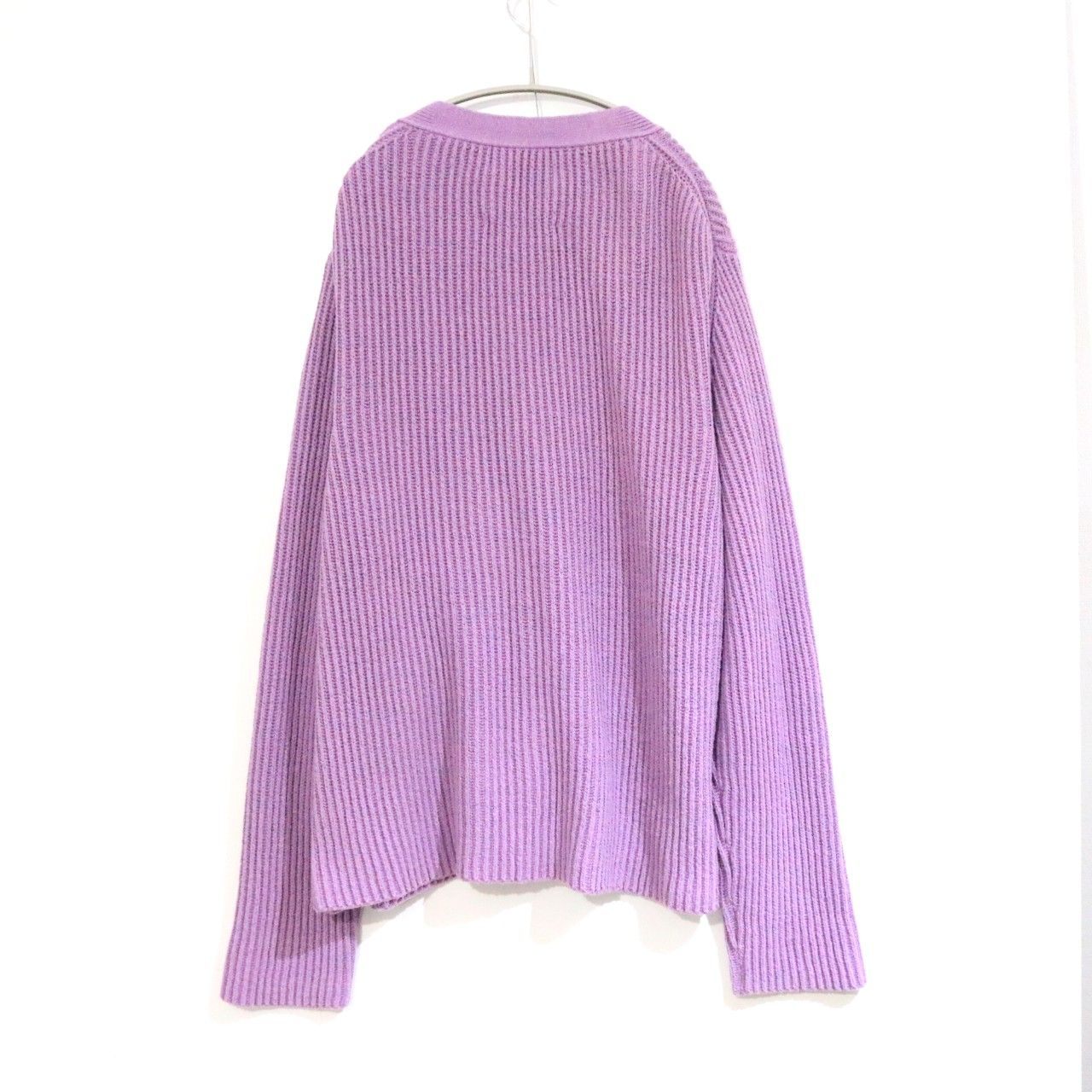 JIL SANDER 22AW Low Gauge Wool Cardigan Purple Size 52