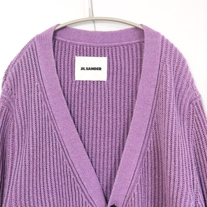JIL SANDER 22AW Low Gauge Wool Cardigan Purple Size 52